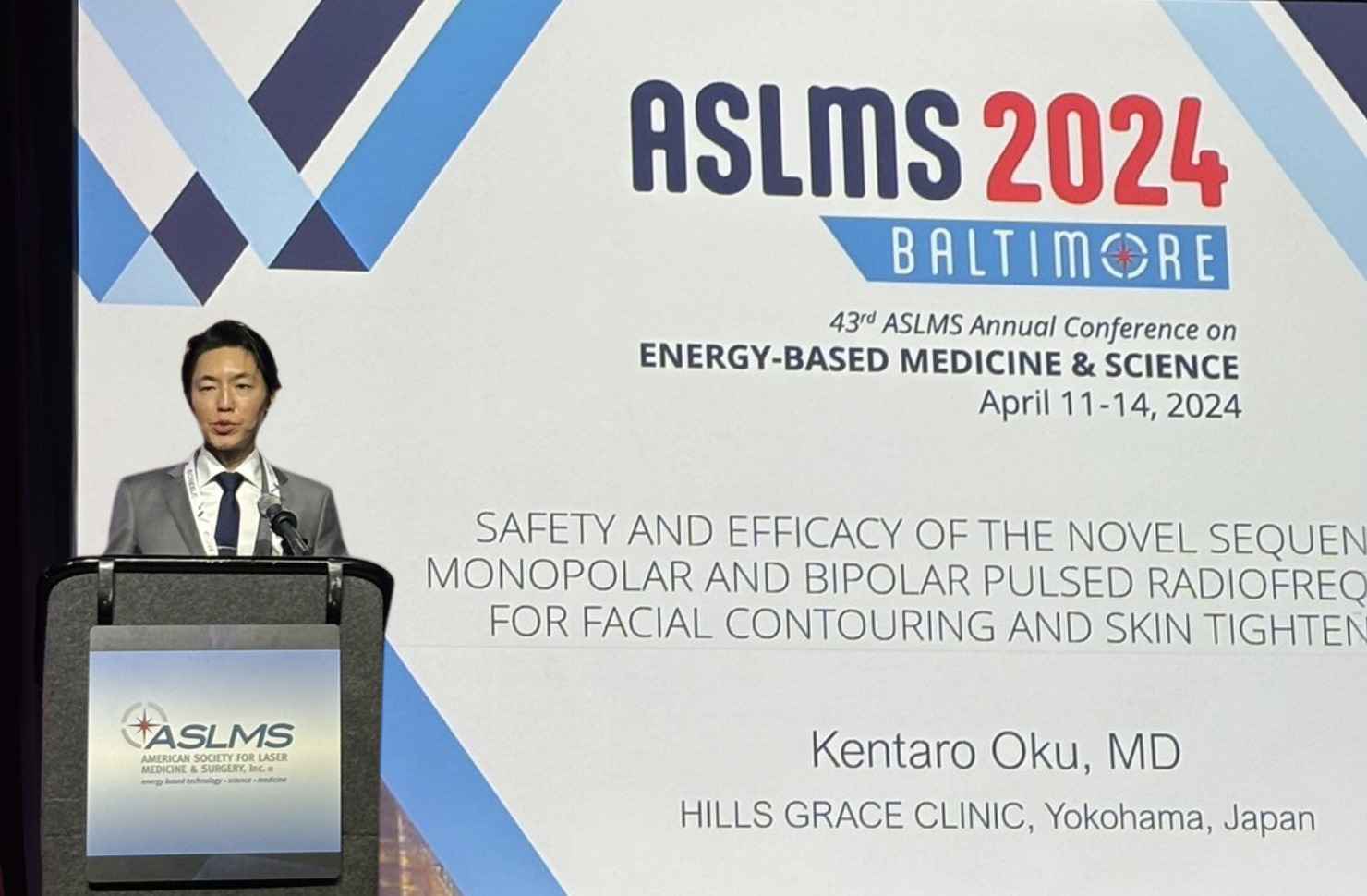 ASLMS2024（アメリカレーザー医学会）ボルチモア開催の講演の様子